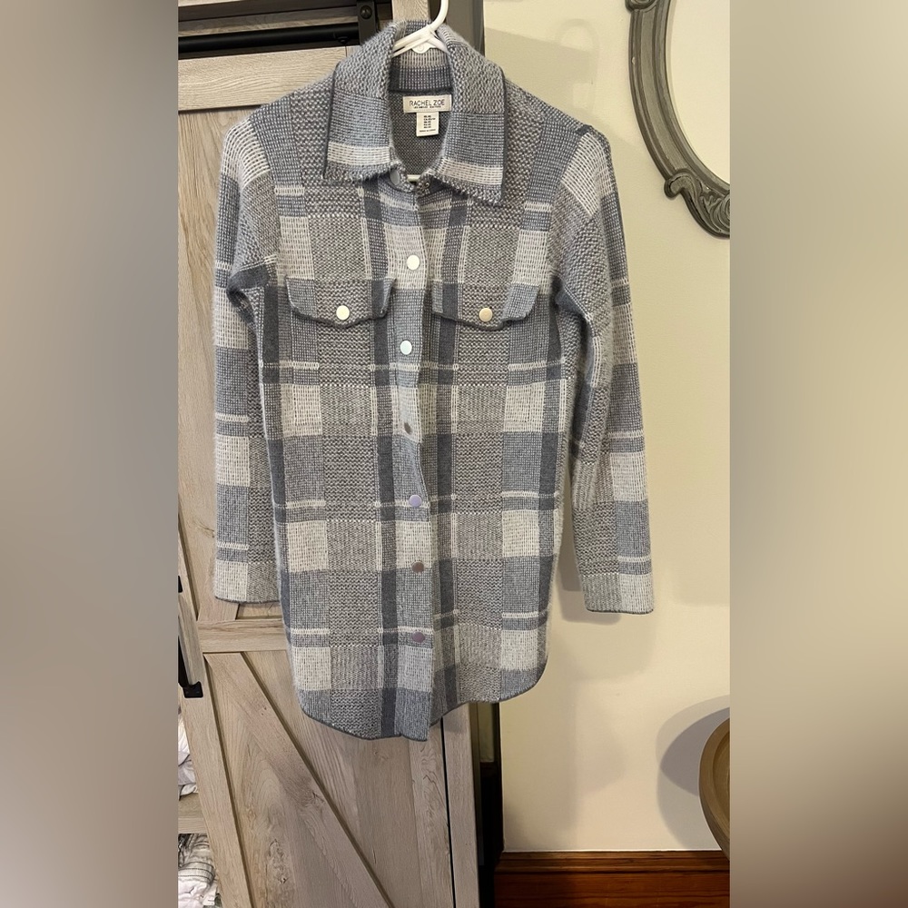 Rachel Zoe Plaid Cardigan